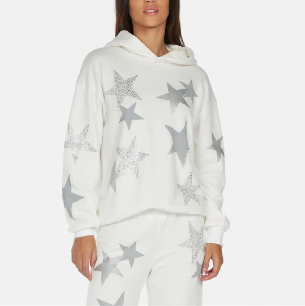 LAUREN MOSHI Crystal Multi Stars Hoodie - Picture 1 of 5